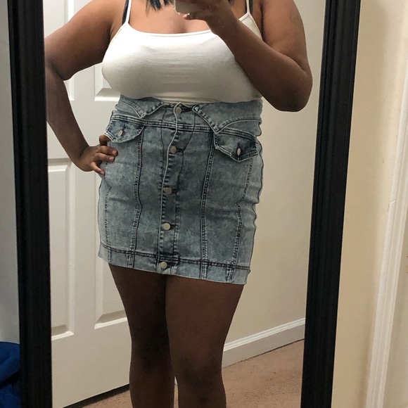 Denim Acid Skirt - Picture 4 of 4